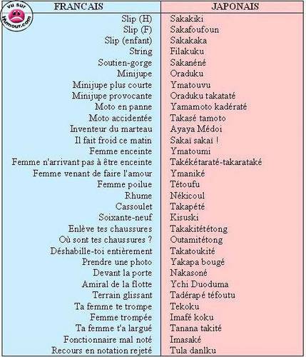 FRANCAIS . JAPONAIS